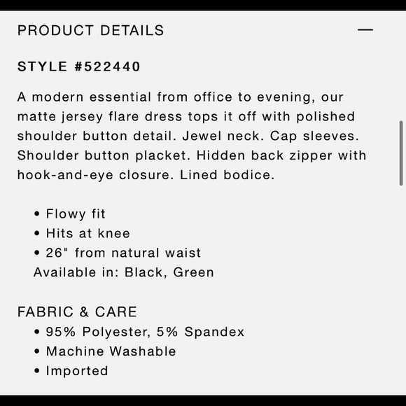 Shoulder Button Matte Jersey Flare Dress - Picture 16 of 16